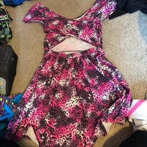 Leopard print mini dress